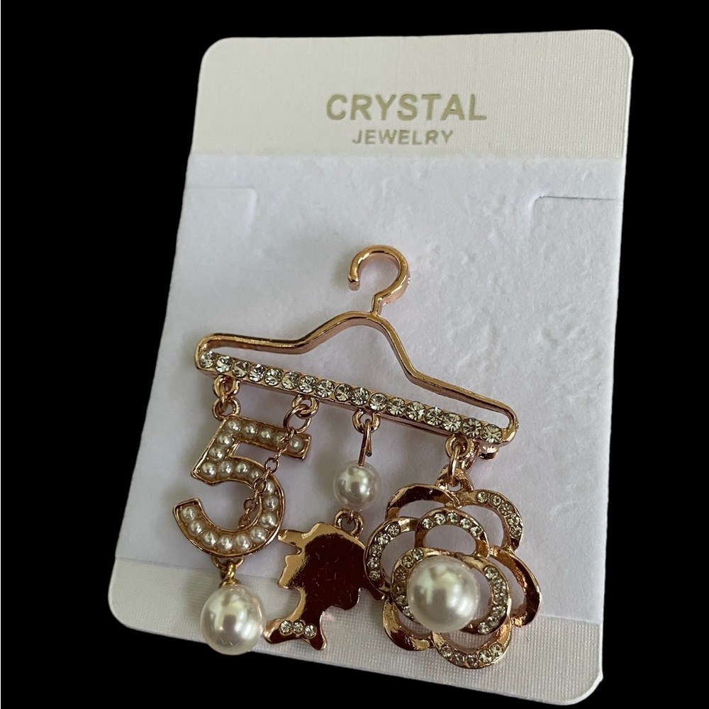 Chrystal Jewelry C Brooch